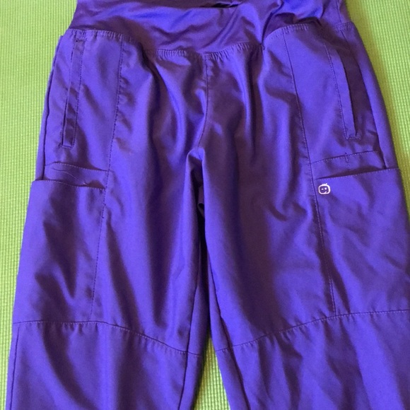Wonder-wink Scrub Pants; Large; Purple - Picture 3 of 4